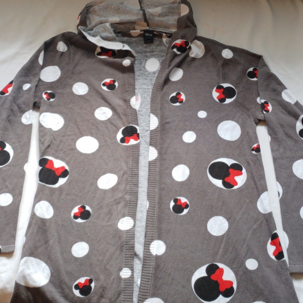 Hooded Minnie Mouse Cardigan (NWOT)